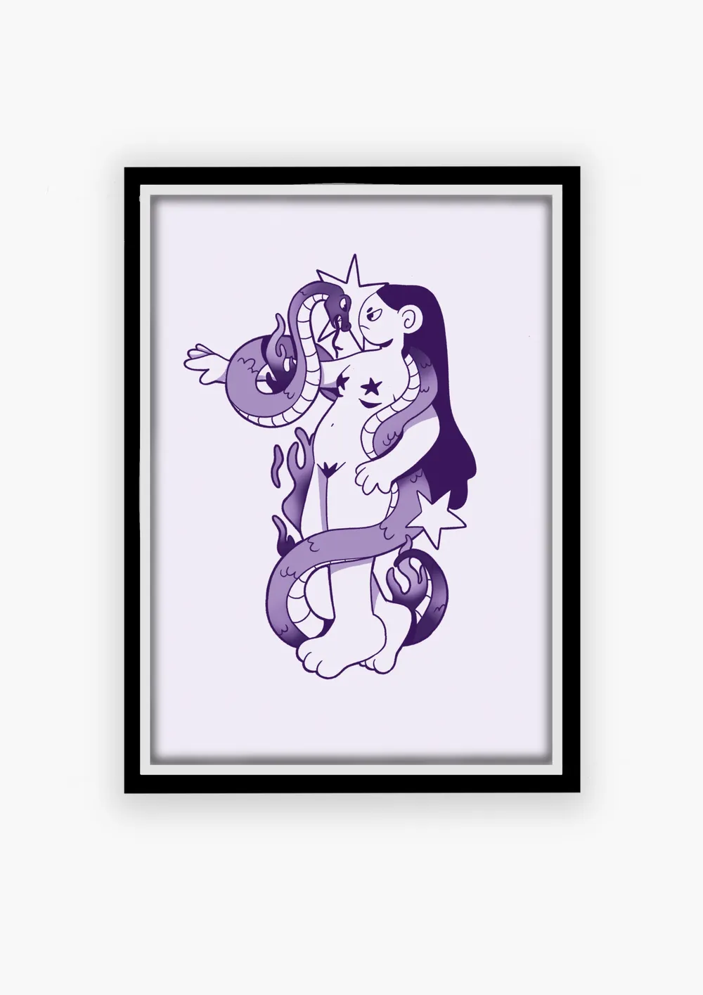 Ilustración feminista en tonos cálidos